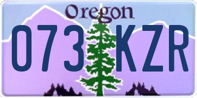 OR license plate 073KZR