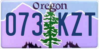 OR license plate 073KZT