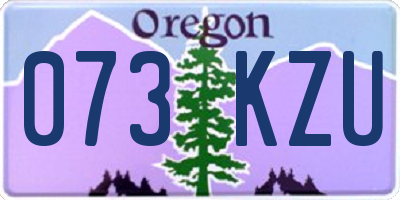 OR license plate 073KZU