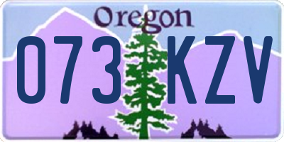 OR license plate 073KZV