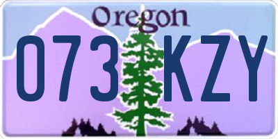 OR license plate 073KZY