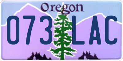 OR license plate 073LAC