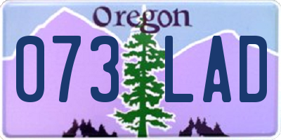 OR license plate 073LAD
