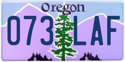 OR license plate 073LAF