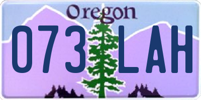 OR license plate 073LAH