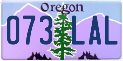 OR license plate 073LAL