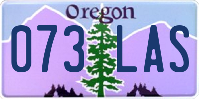 OR license plate 073LAS