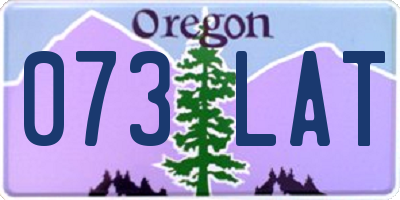 OR license plate 073LAT
