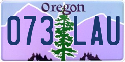 OR license plate 073LAU