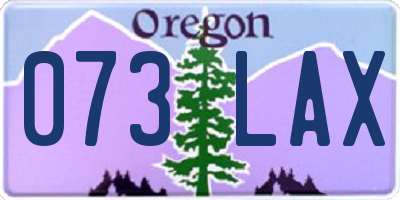 OR license plate 073LAX