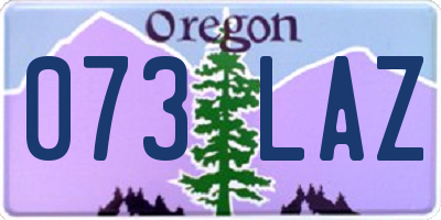 OR license plate 073LAZ