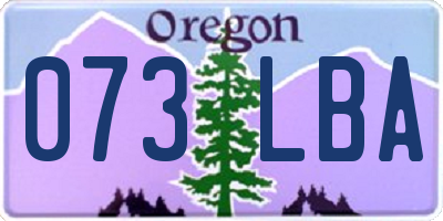 OR license plate 073LBA