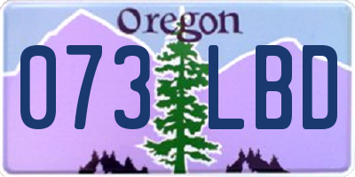 OR license plate 073LBD