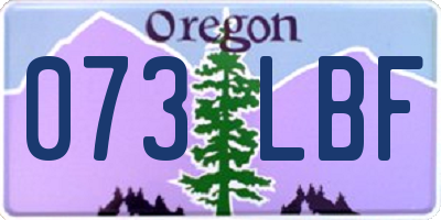 OR license plate 073LBF