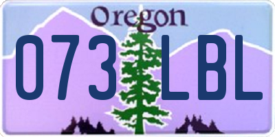 OR license plate 073LBL