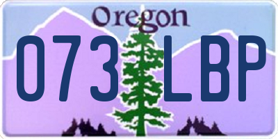 OR license plate 073LBP