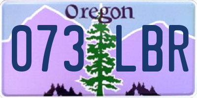 OR license plate 073LBR