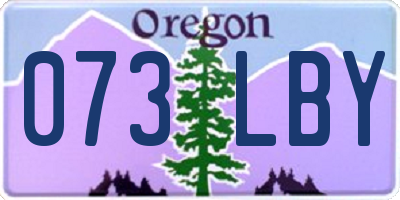 OR license plate 073LBY