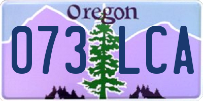OR license plate 073LCA