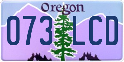 OR license plate 073LCD