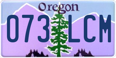 OR license plate 073LCM