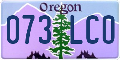 OR license plate 073LCO