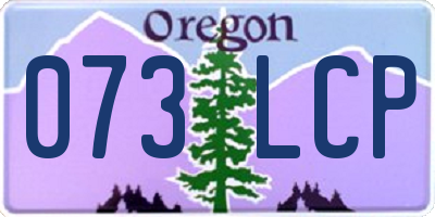 OR license plate 073LCP