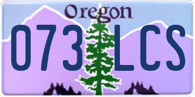 OR license plate 073LCS