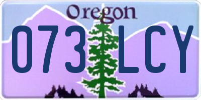 OR license plate 073LCY