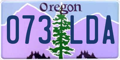 OR license plate 073LDA