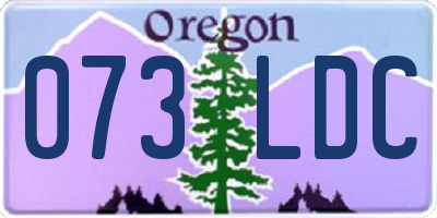 OR license plate 073LDC