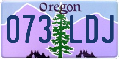 OR license plate 073LDJ