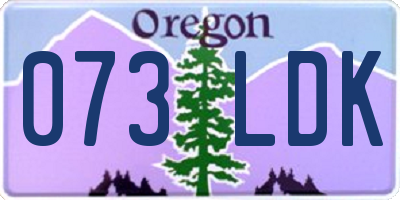 OR license plate 073LDK