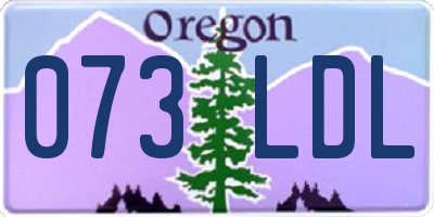 OR license plate 073LDL