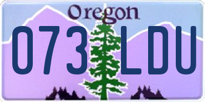OR license plate 073LDU