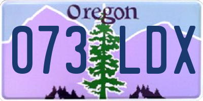 OR license plate 073LDX