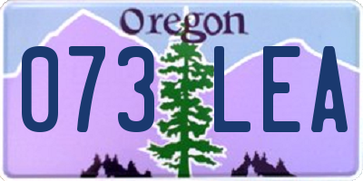 OR license plate 073LEA