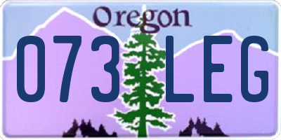 OR license plate 073LEG
