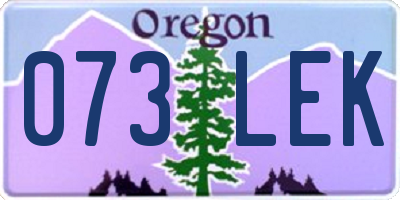 OR license plate 073LEK