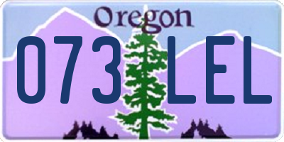 OR license plate 073LEL