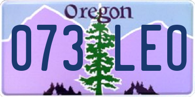 OR license plate 073LEO