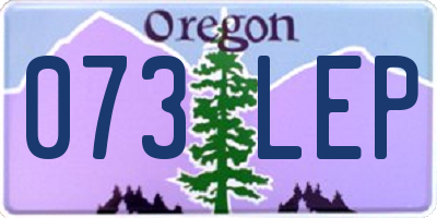OR license plate 073LEP