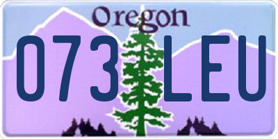 OR license plate 073LEU