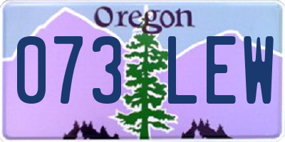 OR license plate 073LEW