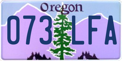 OR license plate 073LFA