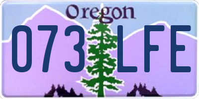 OR license plate 073LFE