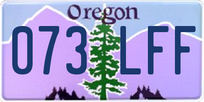 OR license plate 073LFF