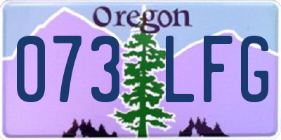 OR license plate 073LFG