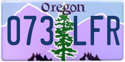 OR license plate 073LFR