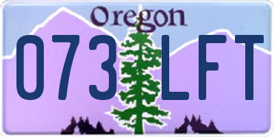 OR license plate 073LFT